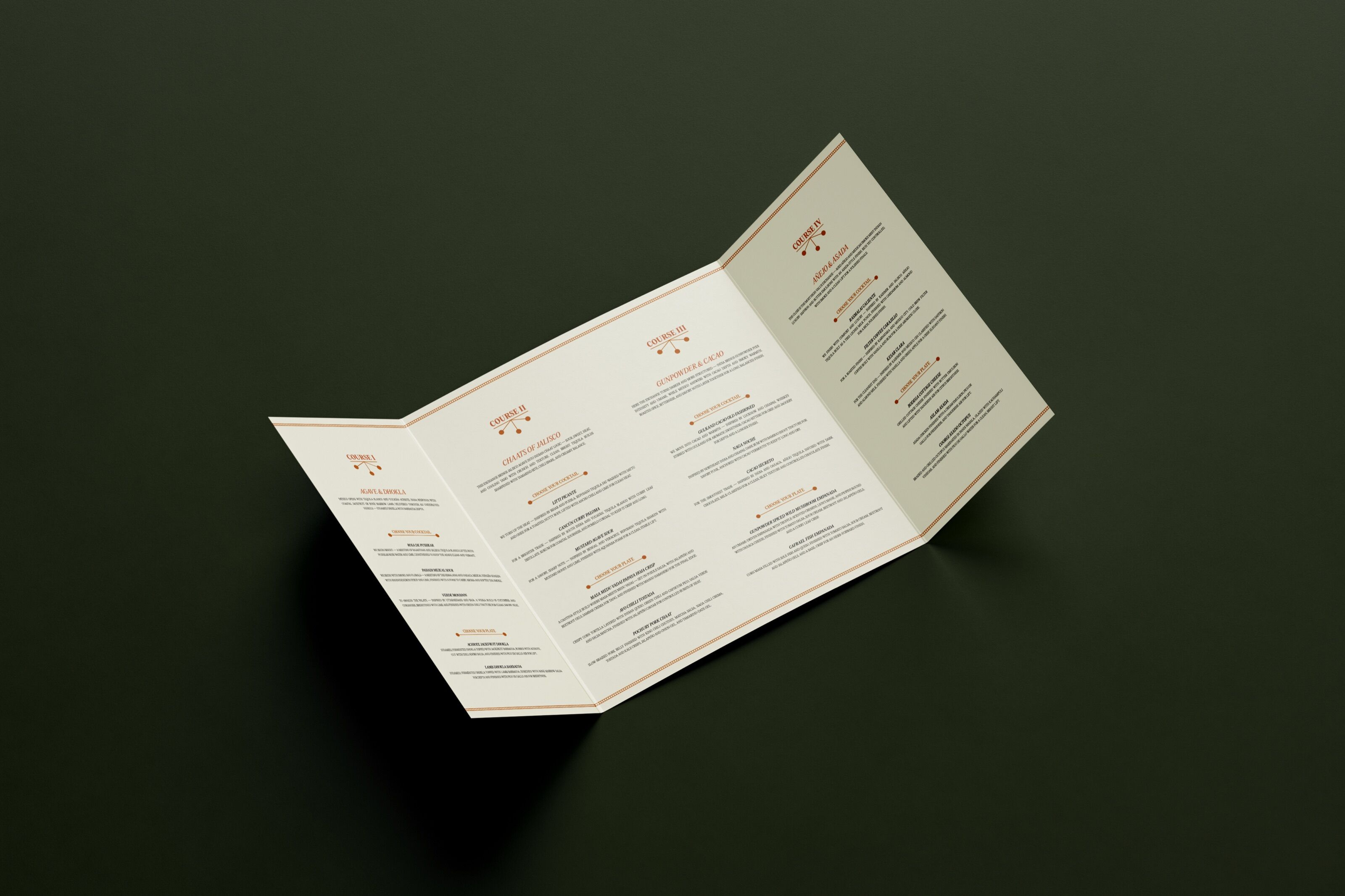À la carte menu